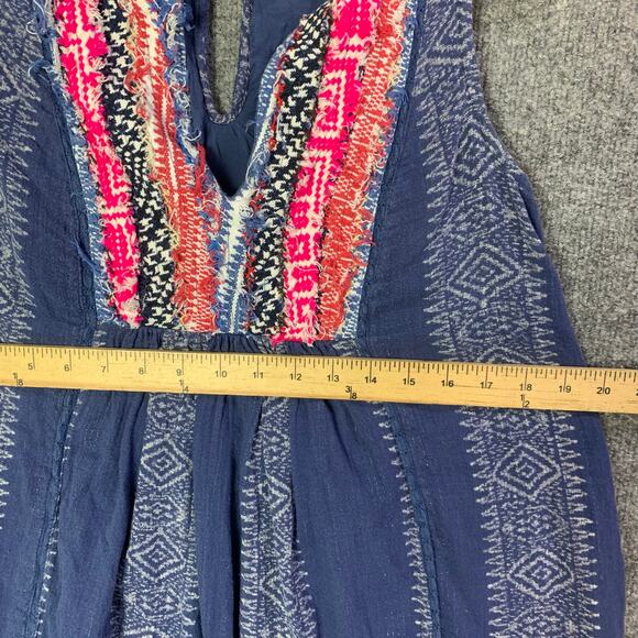 ANTHROPOLOGIE AKEMI KIN Dress Sz 4 Embroidered Metallic Cotton Morwen Shift - Picture 8 of 13